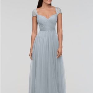 Watters French Blue Candy bridesmaid dress